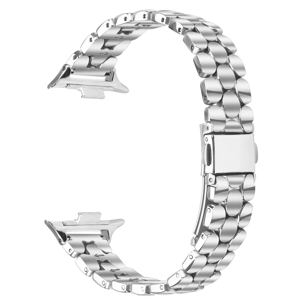 For Xiaomi Smart Band 10 Pro / 9 Pro / 8 Pro / Redmi Watch 6 / 5 / 4 Watch Band Pearl-Shape Stainless Steel Silver Wrist Strap - 1