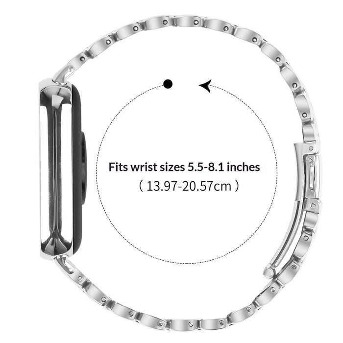 For Xiaomi Smart Band 10 Pro / 9 Pro / 8 Pro / Redmi Watch 6 / 5 / 4 Watch Band Pearl-Shape Stainless Steel Silver Wrist Strap - 6