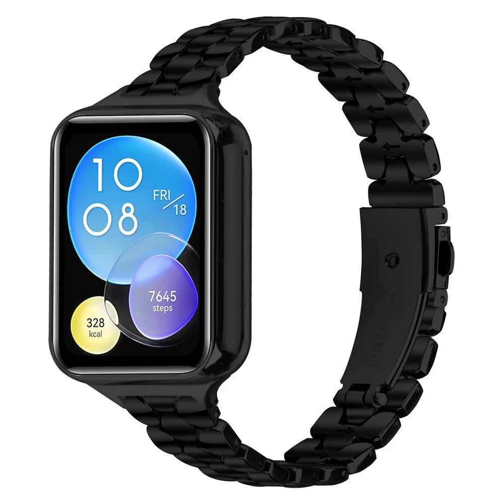 For Xiaomi Smart Band 10 Pro / 9 Pro / 8 Pro / Redmi Watch 6 / 5 / 4 Watch Band Pearl-Shape Stainless Steel Black Wrist Strap - 2