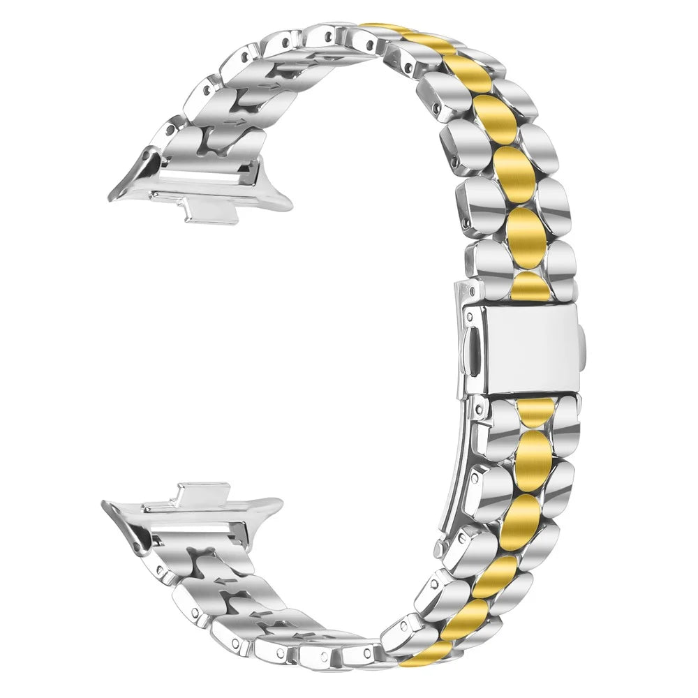 For Xiaomi Smart Band 10 Pro / 9 Pro / 8 Pro / Redmi Watch 6 / 5 / 4 Watch Band Pearl-Shape Stainless Steel Electroplating Wrist Strap - Silver / Gold - 1