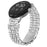 Metal Watch Band for Google Pixel Watch 4 41mm / Watch 3 41mm / Watch 2 / Watch Rhinestone Butterfly Decor Stainless Steel Silver Wrist Band - 2