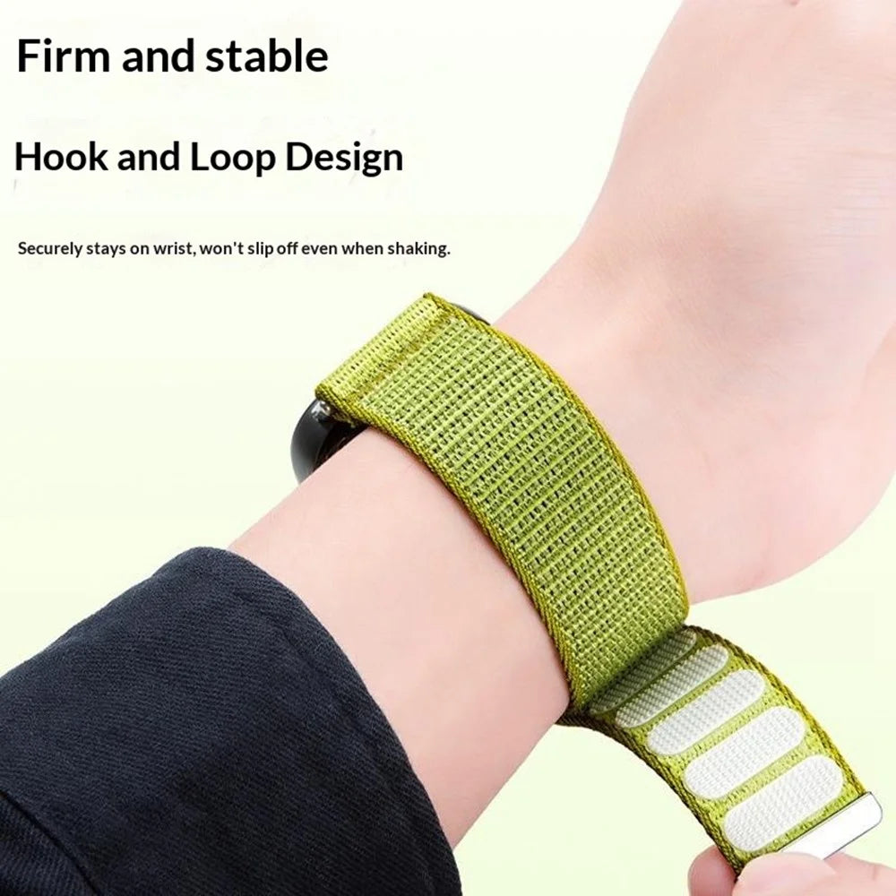 22mm Wrist Strap for Garmin Fenix 7 / 7 Pro 47mm / 6 / 6 Pro / 5 Plus Magic Tape Nylon Woven Watch Band - Green - 4
