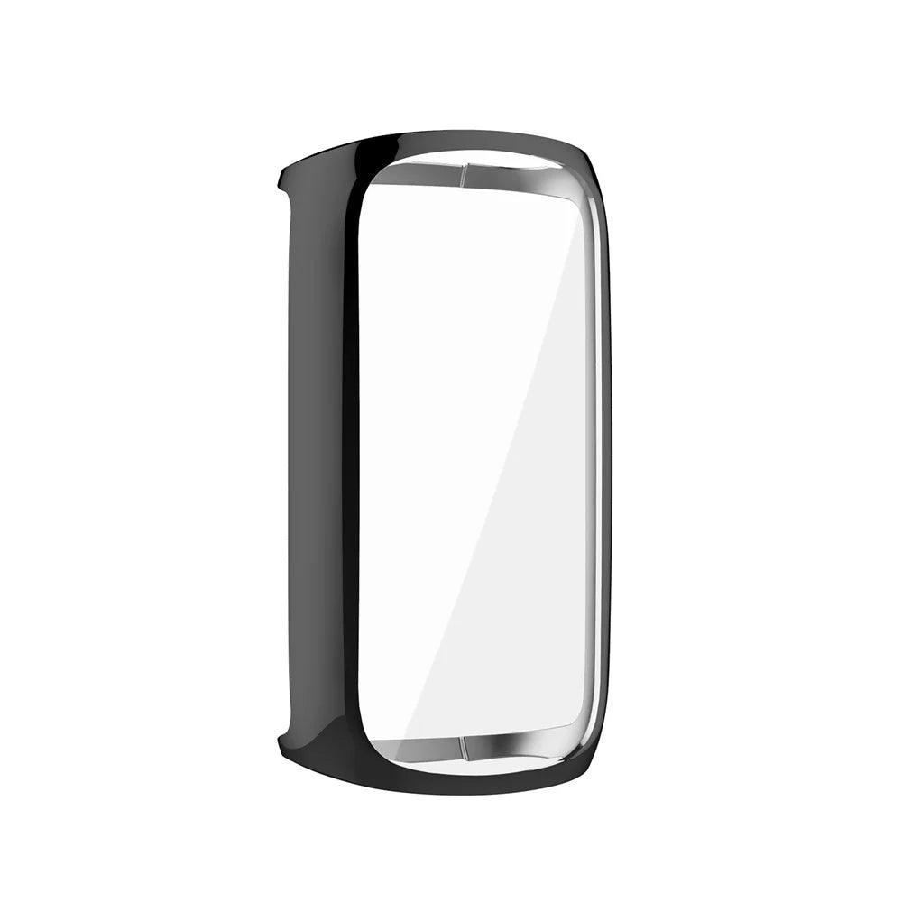 Electroplate TPU Watch Frame Case Protector for Fitbit Luxe - Black - 5