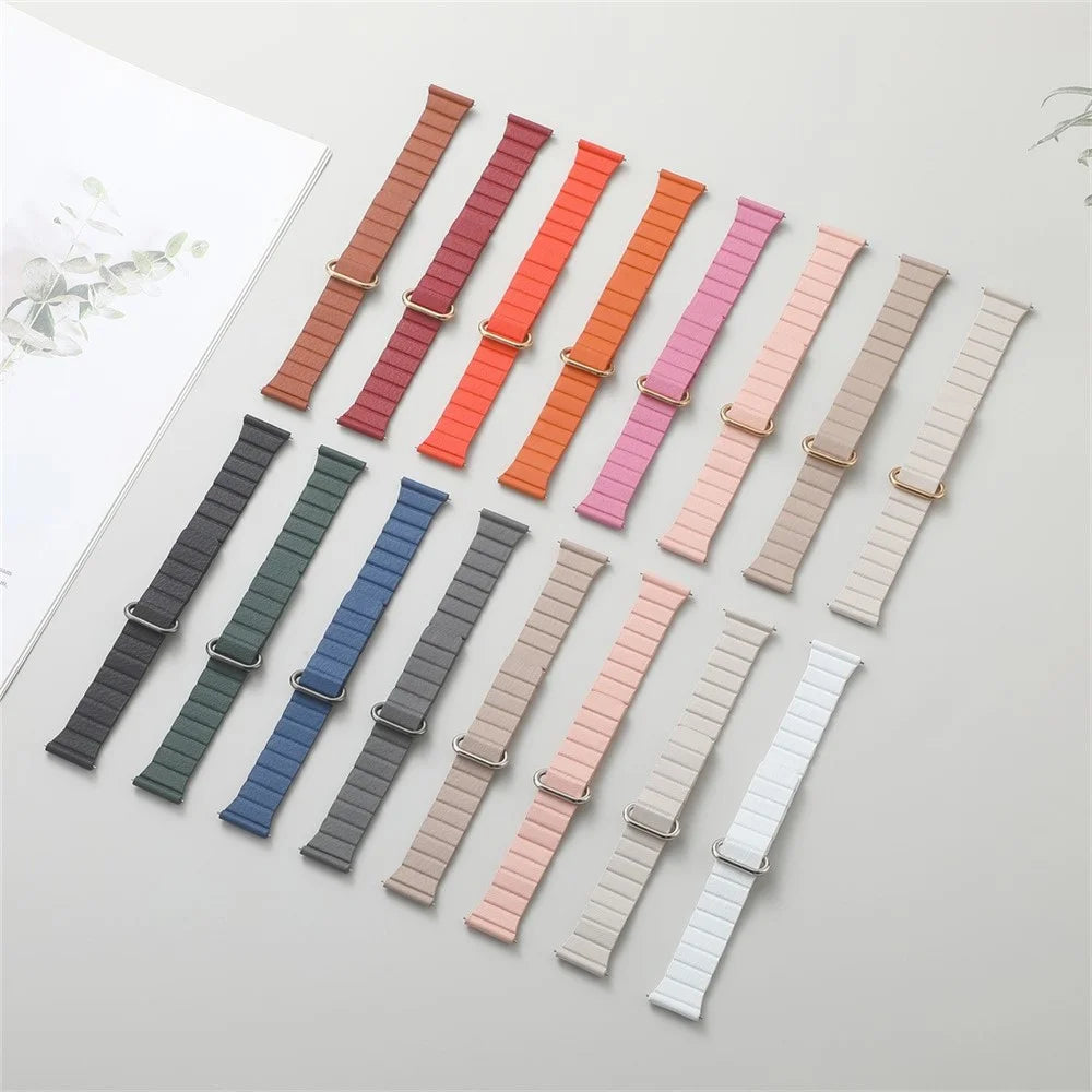 22mm Slim Magnetic Strap for Huawei Watch GT 6 / 5 / 5 Pro / 4 46mm Microfiber Leather Watch Band Reverse Buckle Design - Grey / Black - 2