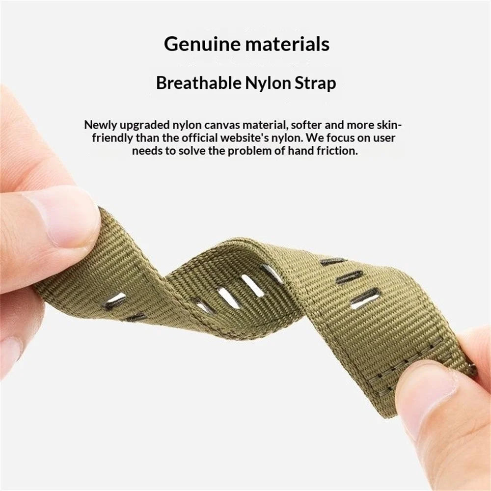 20mm Woven Nylon Watch Band For Huawei Watch GT 3 Pro 43mm Pin Buckle Strap - Army Green - 7