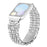 Metal Watch Band for Xiaomi Smart Band 10 Pro / 9 Pro / 8 Pro / Redmi Watch 6 / 5 / 4 Rhinestone Butterfly Decor Stainless Steel Silver Wrist Band - 1