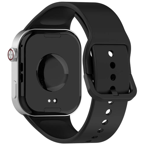 For Xiaomi Smart Band 10 Pro / 9 Pro / 8 Pro / Redmi Watch 6 / 5 / 4 Silicone Watch Band Replacement Strap Pin Buckle Wristband - Black - 1