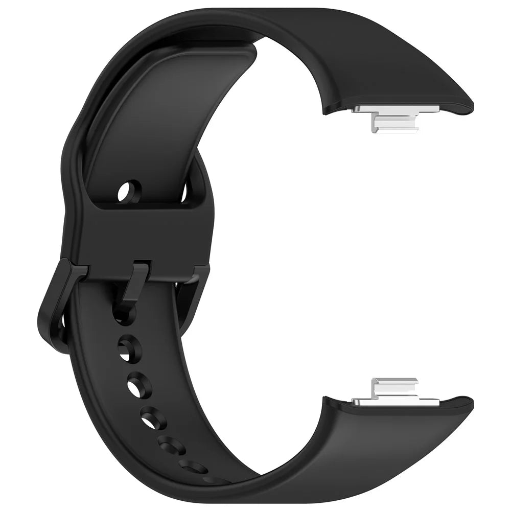 For Xiaomi Smart Band 10 Pro / 9 Pro / 8 Pro / Redmi Watch 6 / 5 / 4 Silicone Watch Band Replacement Strap Pin Buckle Wristband - Black - 3