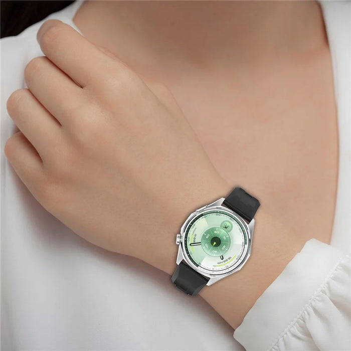 22mm Quick Release Button Silicone Band for Huawei Watch Ultimate 2 / Ultimate / GT 6 / 6 Pro 46mm Replacement Watch Strap - Black - 5