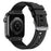 Cross Textured Fluorubber Strap for Apple Watch Series 11 10 42mm  /  9 8 7 41mm  /  SE3 SE2 SE 6 5 4 40mm  /  3 2 1 38mm Replacement Watch Band - Black - 1