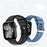 Cross Textured Fluorubber Strap for Apple Watch Series 11 10 42mm  /  9 8 7 41mm  /  SE3 SE2 SE 6 5 4 40mm  /  3 2 1 38mm Replacement Watch Band - Black - 5