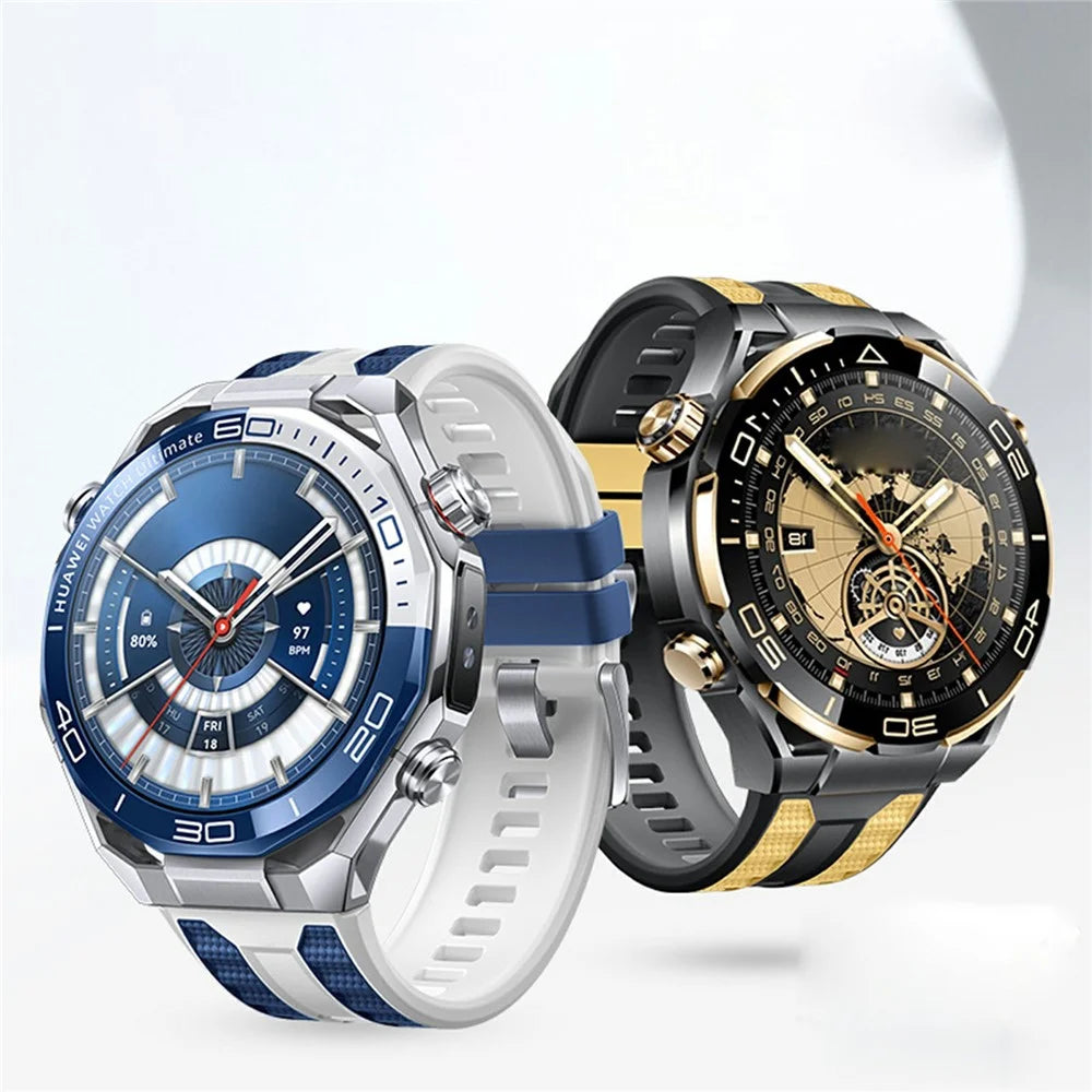 22mm Dual Color Watch Band for Huawei Watch GT 5 Pro / 5 / 4 /  46mm / Watch 4 Quick Release Silicone Strap - Blue - 3