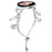 X-Type Silver Quick Release Strap for Samsung Galaxy Watch7 / FE / 6 / 5 / 5 Pro / 6 Classic / 4 Classic Single Loop Pearl Chain Metal Watch Band - 2