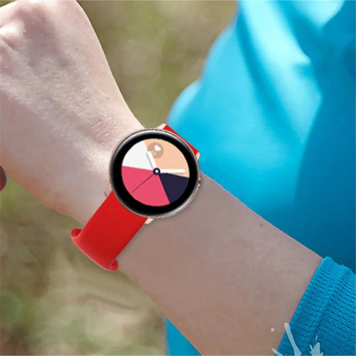 22mm Adjustable Universal Silicone Watchband Strap Replacement Wrist Strap for Xiaomi Haylou RT LS05s/RS3 LS04 - Pink - 5