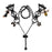 Electroplated Double Chain Link Metal Strap for Huawei Watch Fit 3 / Watch 4 / 4 Pro Watch Band Drawstring Adjustable - Black - 1