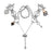 Silver Double Chain Link Metal Strap for Xiaomi Smart Band 10 Pro / 9 Pro / 8 Pro / Redmi Watch 6 / 5 / 4 Watch Band Drawstring Adjustable - 1