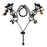 Electroplated Double Chain Link Metal Strap for Xiaomi Smart Band 10 Pro / 9 Pro / 8 Pro / Redmi Watch 6 / 5 / 4 Watch Band Drawstring Adjustable - Black - 1