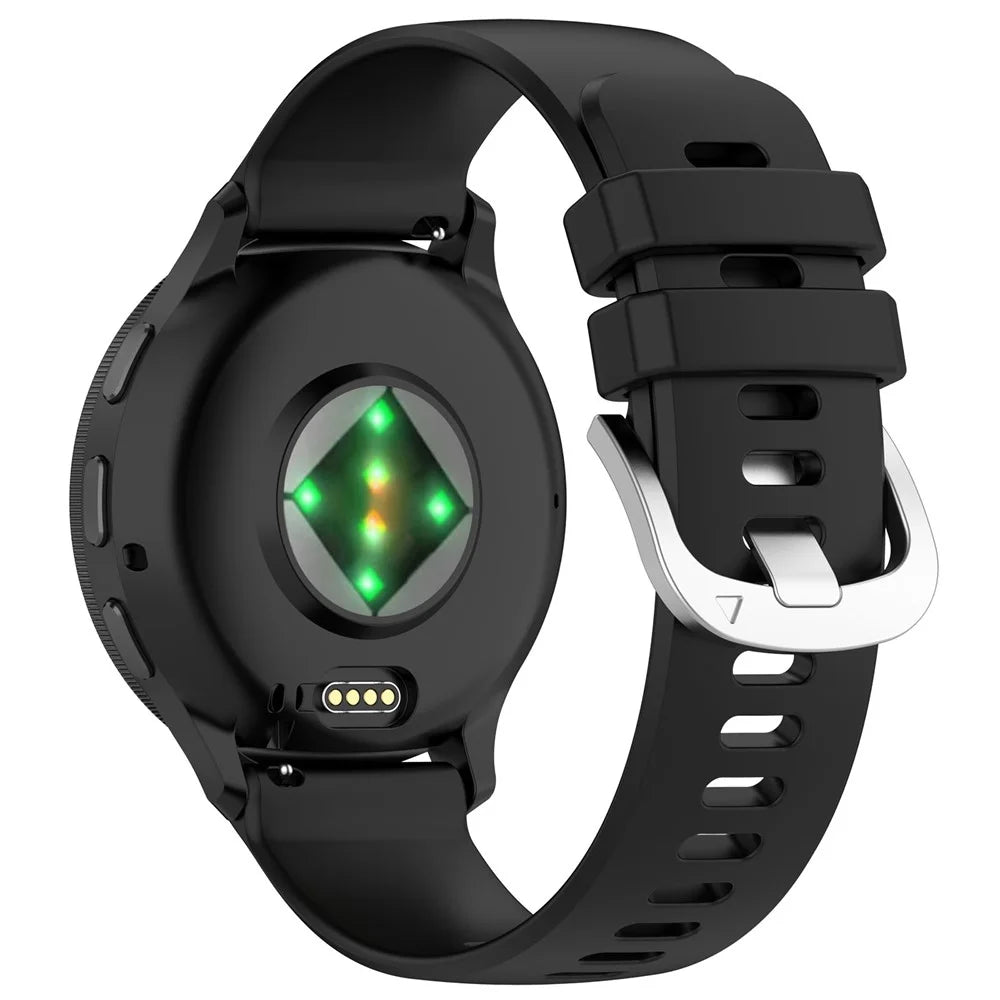 20mm Glossy Watch Band for Garmin Forerunner 570 42mm / Forerunner 245 / Approach S50 Adjustable Silicone Strap - Black - 1