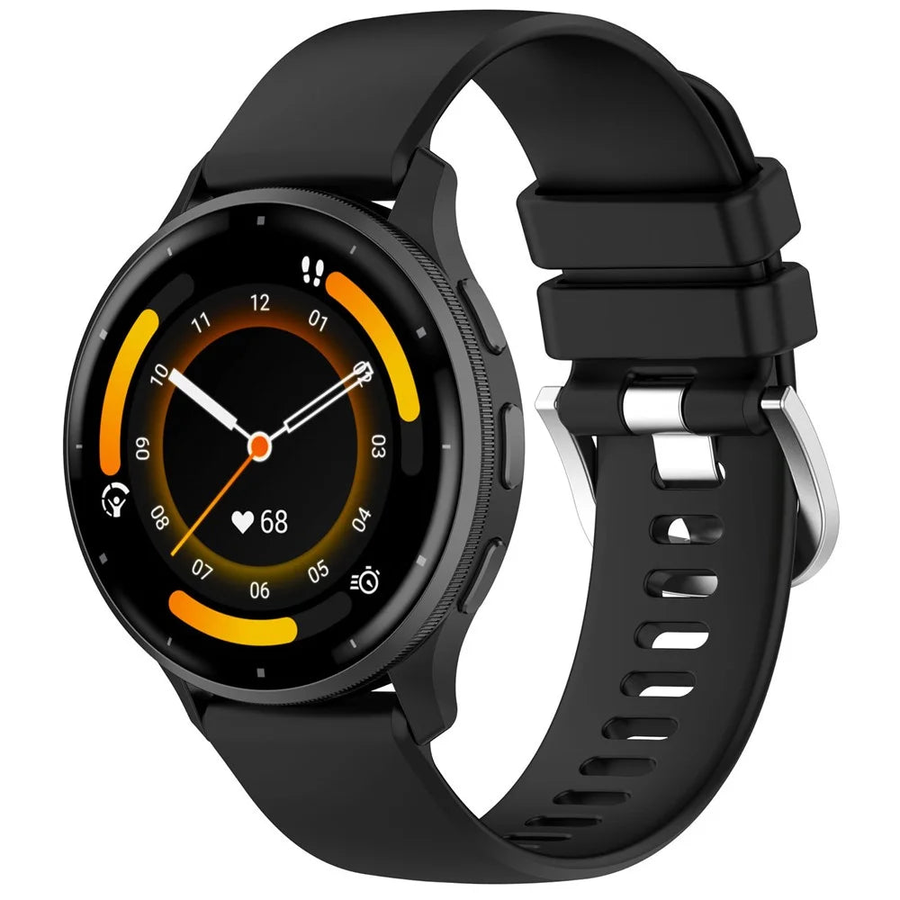 20mm Glossy Watch Band for Garmin Forerunner 570 42mm / Forerunner 245 / Approach S50 Adjustable Silicone Strap - Black - 4