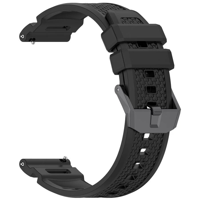 24mm Armor Watch Band for Coros Nomad / Garmin Venu X1 / TicWatch Atlas Adjustable Silicone Strap - Black - 2