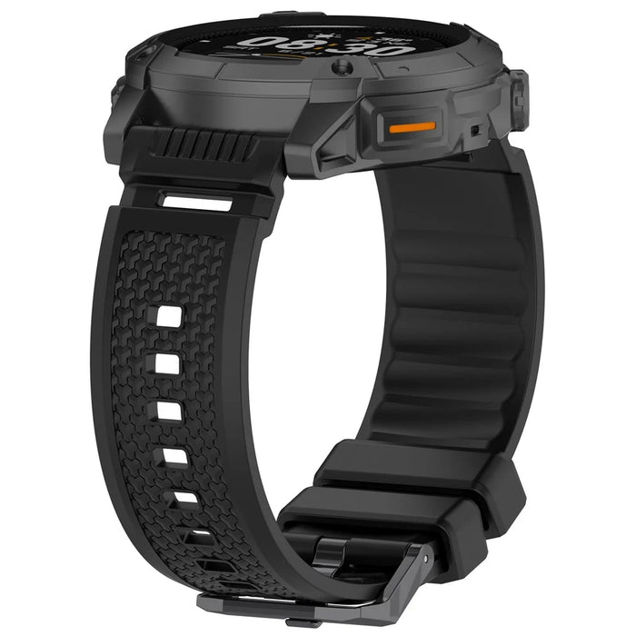 24mm Armor Watch Band for Coros Nomad / Garmin Venu X1 / TicWatch Atlas Adjustable Silicone Strap - Black - 5