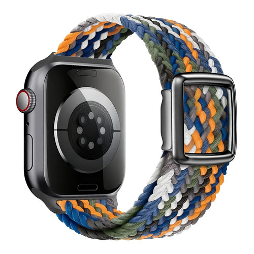 Magnetic Nylon Band for Apple Watch Ultra 3 2 1 49mm  /  Series 11 10 46mm  /  9 8 7 45mm  /  SE3 SE2 SE 6 5 4 44mm  /  3 2 1 42mm Adjustable Braided Watch Strap - Multi-color - 1