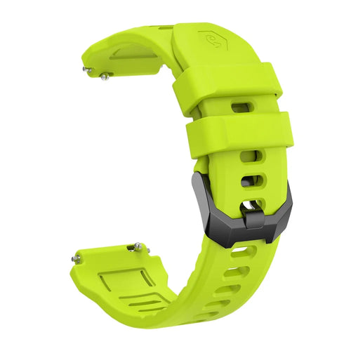 Solid Color Silicone Strap for Huami Amazfit T-Rex 3 Pro 44mm Breathable Anti-Slip Sport Watch Band - Light Green - 1
