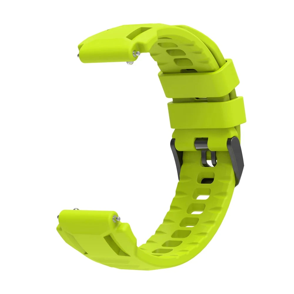 Solid Color Silicone Strap for Huami Amazfit T-Rex 3 Pro 44mm Breathable Anti-Slip Sport Watch Band - Light Green - 2