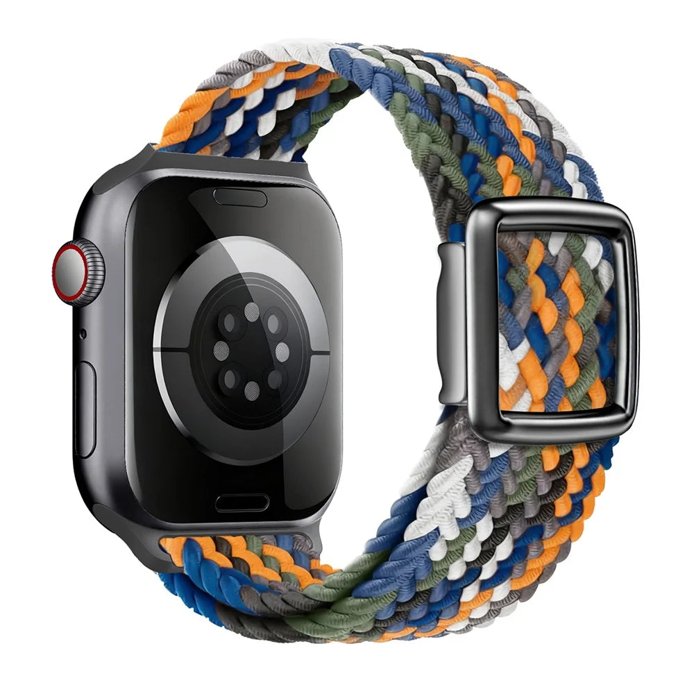 Magnetic Nylon Band for Apple Watch Series 11 10 42mm  /  9 8 7 41mm  /  SE3 SE2 SE 6 5 4 40mm  /  3 2 1 38mm Adjustable Braided Watch Strap - Multi-color - 1