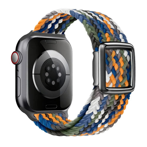 Magnetic Nylon Band for Apple Watch Series 11 10 42mm  /  9 8 7 41mm  /  SE3 SE2 SE 6 5 4 40mm  /  3 2 1 38mm Adjustable Braided Watch Strap - Multi-color - 1
