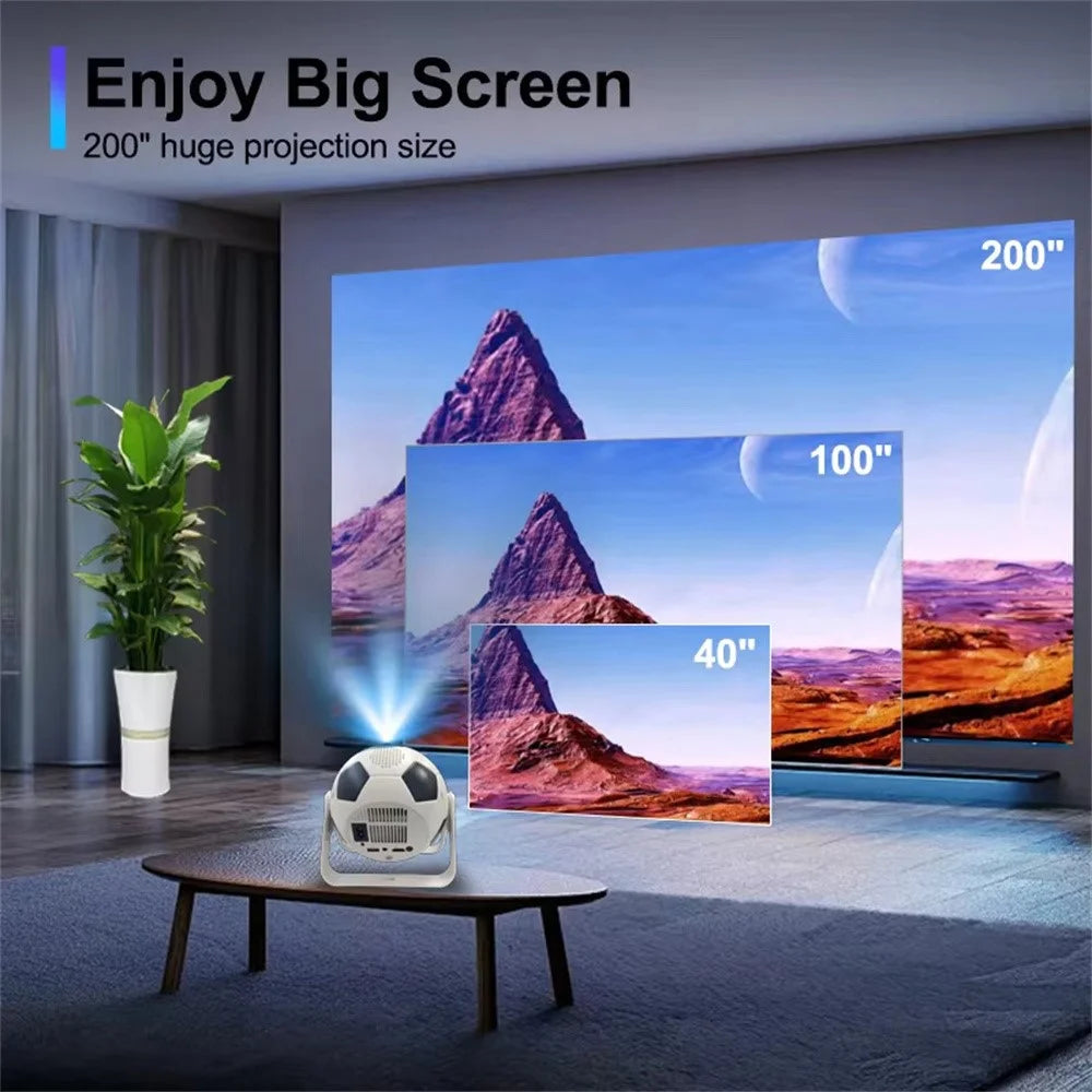 BL361 Android 11.0 Portable Mini Projector Football Design WiFi 6  /  BT 5.2 160 ANSI Home Theater Projector - US Plug - 5