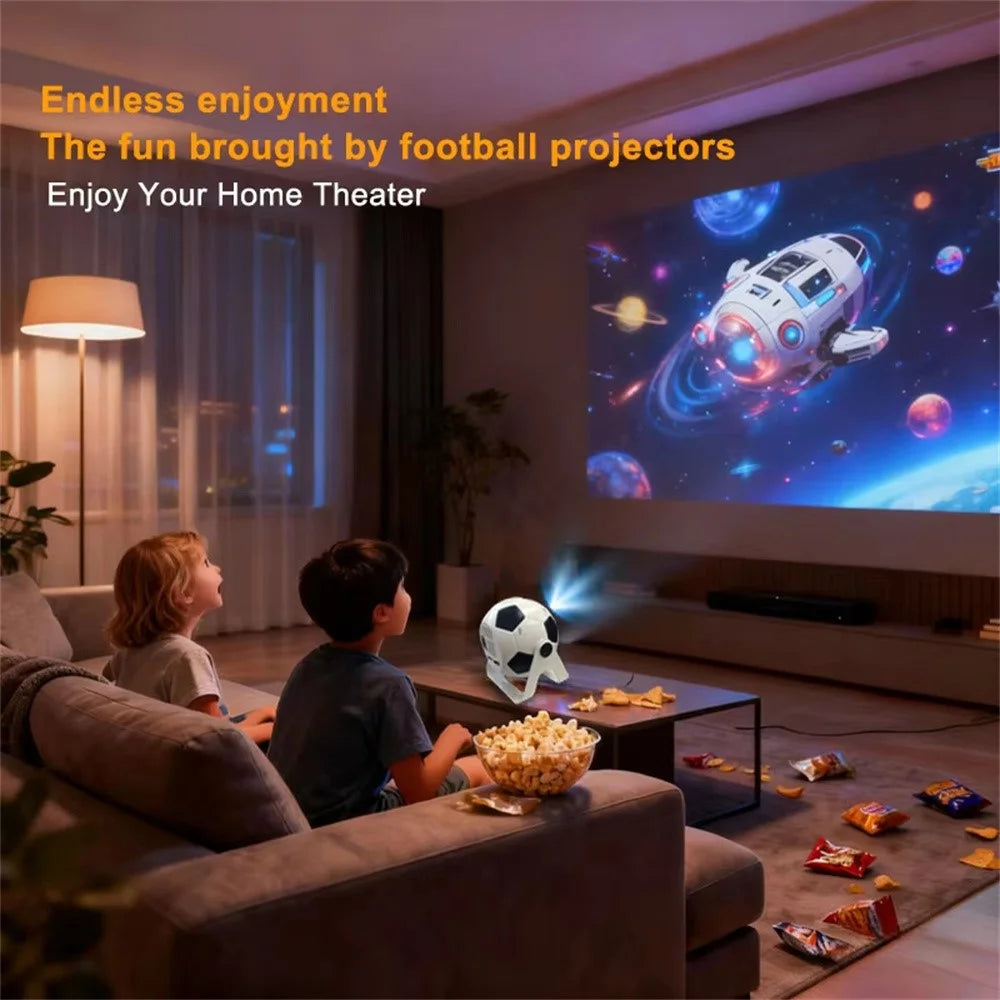 BL361 Android 11.0 Portable Mini Projector Football Design WiFi 6  /  BT 5.2 160 ANSI Home Theater Projector - US Plug - 7