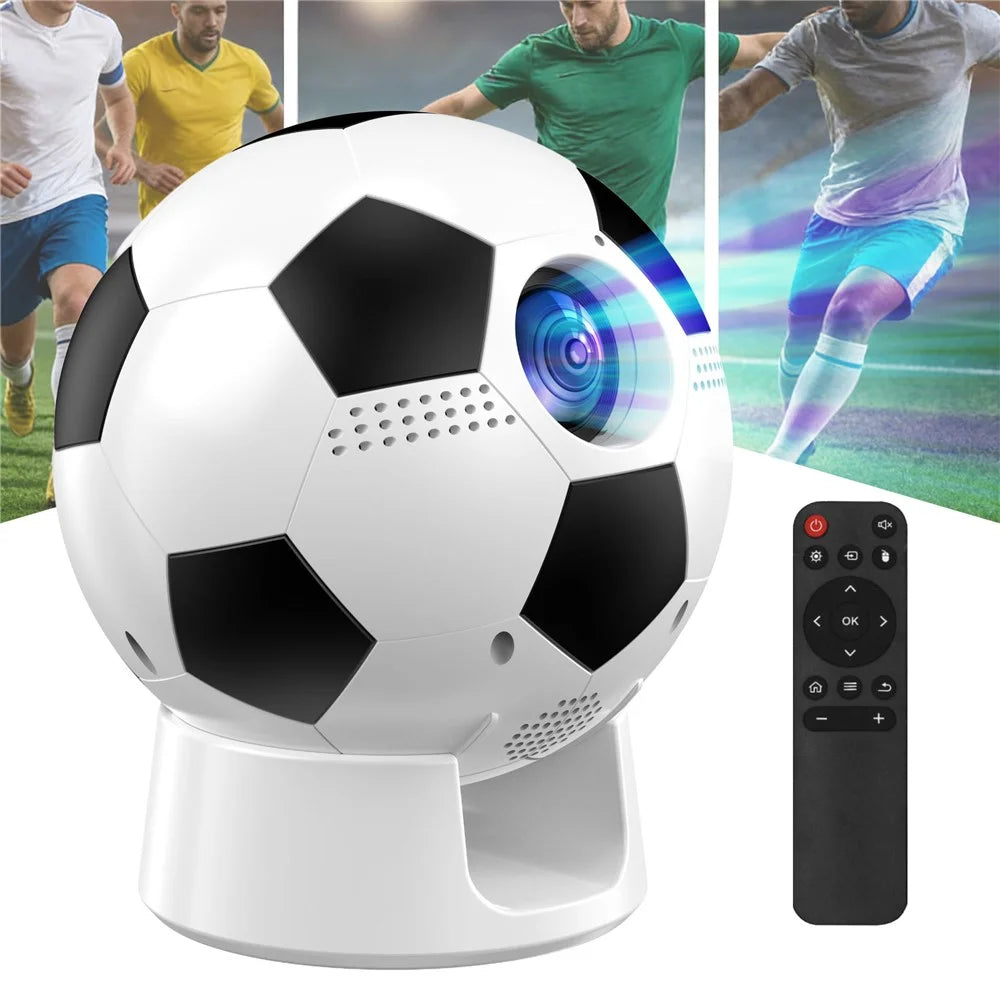 YT600 Football Design Projector Android 13.0 720P Portable Mini Projector with 2.4G / 5G WiFi 6 BT5.4 170 ANSI for Home Theater - US Plug - 1
