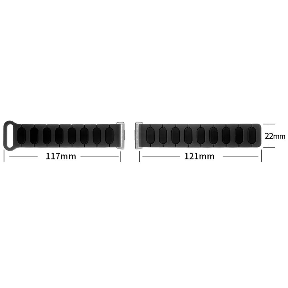 Oval Design Magnetic Strap for Huawei Watch Fit 4 Pro / Fit 4 / Fit 3 Silicone Watch Band Dual Color - Black / Midnight Blue - 4