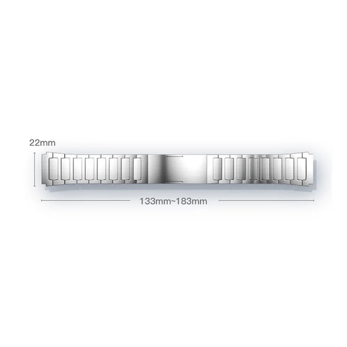 22mm Full Removable Metal Strap for Huawei Watch GT 6 Pro 46mm / Oppo Watch X / X2 / 4 Pro One-Bead Titanium Watch Band - Silver - 7