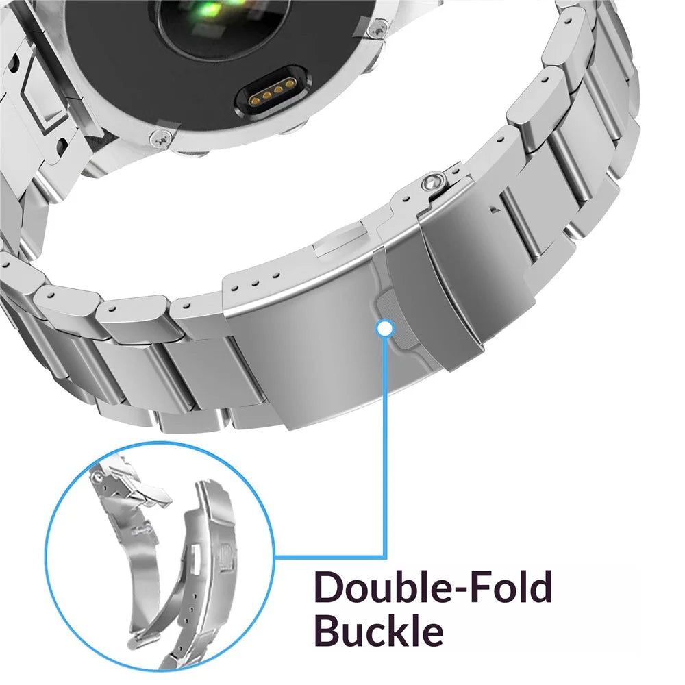22mm Quick Release Watch Band for Garmin Fenix 8 Pro AMOLED 47mm / 8 47mm / Fenix E 47mm Titanium Alloy Strap with Double-Fold Buckle - Silver - 4