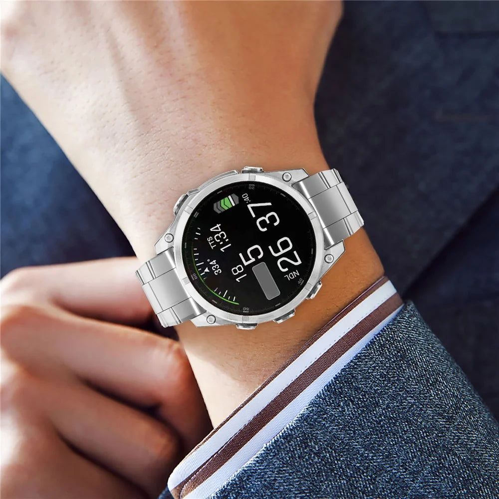 26mm Quick Release Watch Band for Garmin Fenix 8 Pro MicroLED 51mm / 8 Pro AMOLED 51mm / Enduro 3 / 2 Titanium Alloy Strap with Double-Fold Buckle - Silver - 5