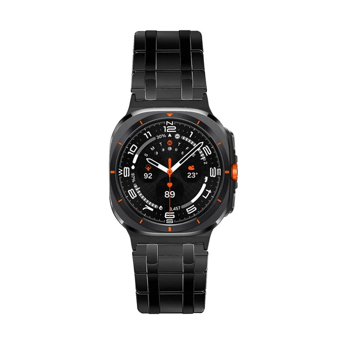 Magnetic Watch Band for Samsung Galaxy Watch8 Classic 46mm / 8 44mm / 40mm Double Row Design Stainless Steel Metal Strap - Black - 3