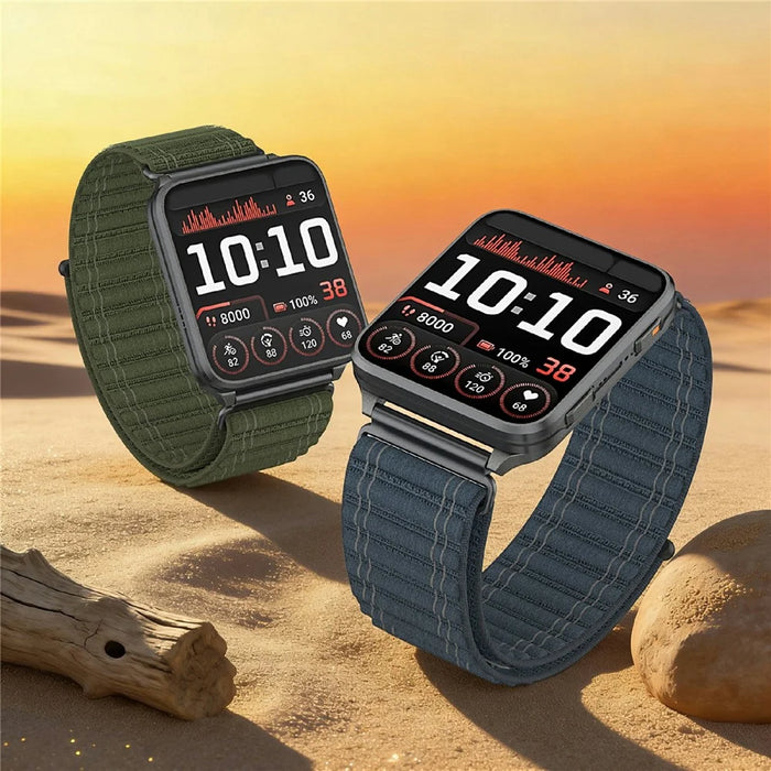 Wave Design Nylon Strap for Garmin Venu X1 Quick Release Breathable Smart Watch Band - White - 3