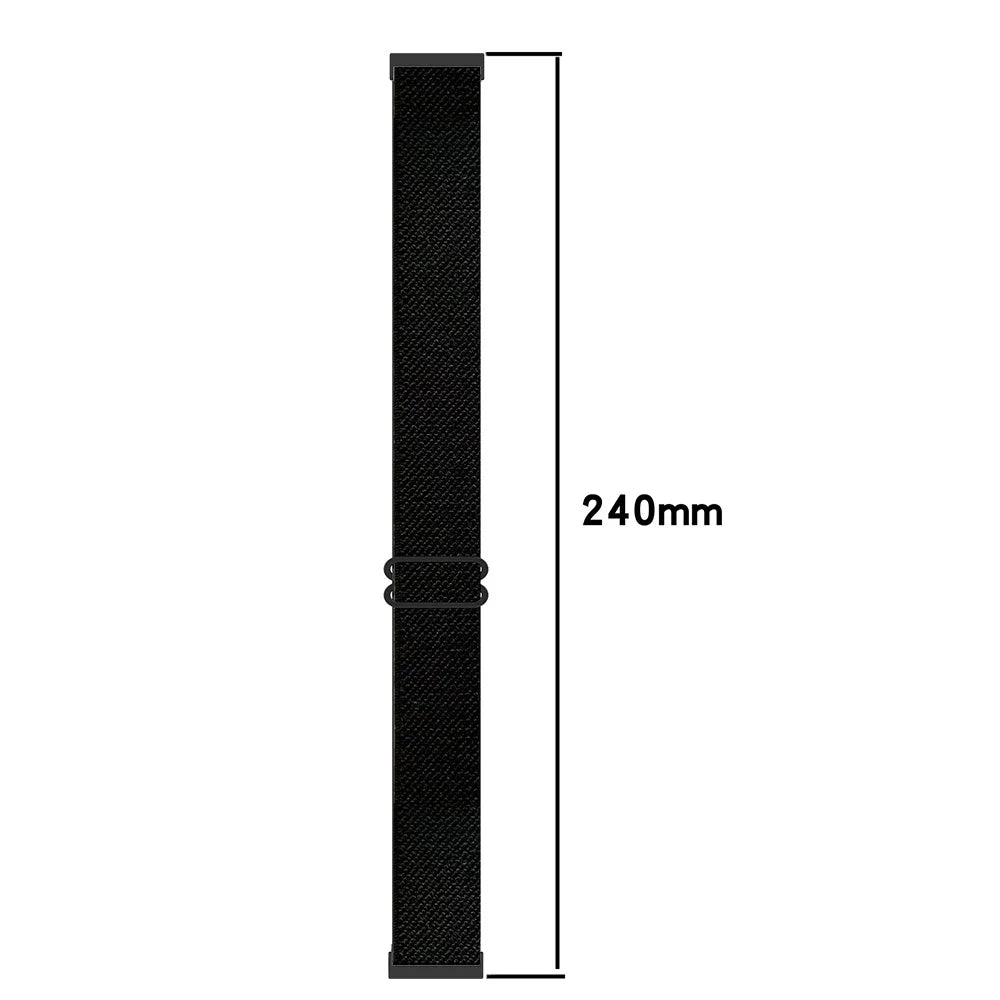 24mm Elastic Wrist Strap for Coros Nomad / Apex 46mm Nylon Braided Watch Band with Slide Clasp - Leopard Print - 4