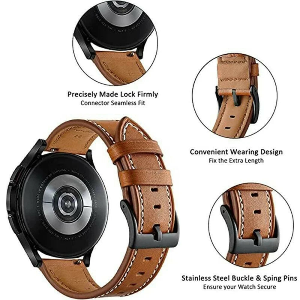 Fiber Leather Watch Band for Google Pixel Watch 4 41mm / Watch 3 41mm / Watch 2 / Watch Stitching Line Quick Release Replacement Strap - Brown - 4