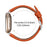 Litchi Textured Genuine Leather Strap for Fitbit Versa 4 / Sense 2 Pointed-End Watch Band with Silver Buckle - Orange - 7