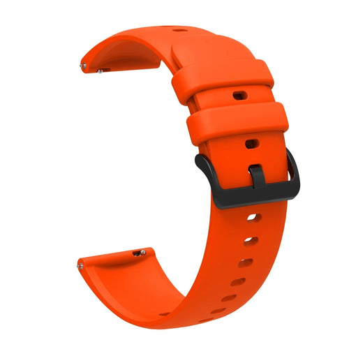 Sporty Waterproof Watch Band Premium Universal Silicone Rubber 22mm Replacement Straps with Black Buckle for Huawei Watch 3 / Samsung Gear S3 Frontier / S3 Classic - Orange - 1