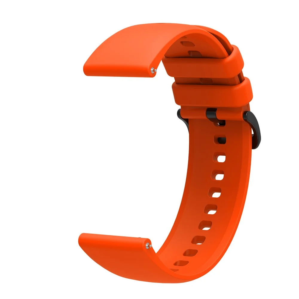 Sporty Waterproof Watch Band Premium Universal Silicone Rubber 22mm Replacement Straps with Black Buckle for Huawei Watch 3 / Samsung Gear S3 Frontier / S3 Classic - Orange - 4