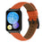 Litchi Textured Genuine Leather Strap with Electroplated Buckle for Xiaomi Smart Band 10 Pro / 9 Pro / 8 Pro / Redmi Watch 6 / 5 / 4 Pointed-End Watch Band - Orange / Black - 3