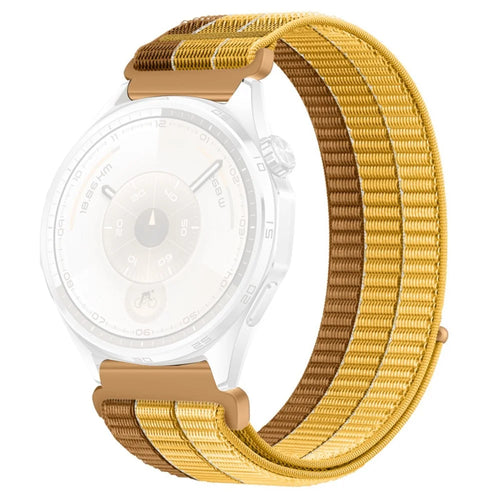 18mm Colored Loop Nylon Strap for Huawei Watch GT 6 / 5 / 4 41mm / Garmin Venu 3S / 2S Magic Tape Closure Watch Band - Orange - 1