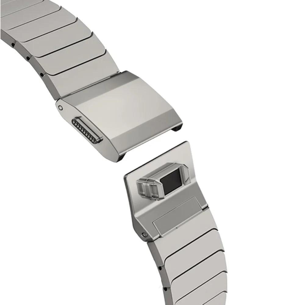 Replacement Band for Apple Watch Ultra 3 2 1 49mm  /  Series 11 10 46mm  /  9 8 7 45mm  /  SE3 SE2 SE 6 5 4 44mm  /  3 2 1 42mm Stainless Steel Watch Strap - Titanium - 6
