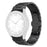 Quick Release Button Metal Strap for Samsung Galaxy Watch7 / 6 / 5 / 4 40mm 44mm Mechanical Style Watch Band with Butterfly Clasp - Black - 1