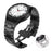 Quick Release Button Metal Strap for Samsung Galaxy Watch7 / 6 / 5 / 4 40mm 44mm Mechanical Style Watch Band with Butterfly Clasp - Black - 3