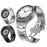 Quick Release Button Metal Strap for Samsung Galaxy Watch7 / 6 / 5 / 4 40mm 44mm Mechanical Style Watch Band with Butterfly Clasp - Black - 5